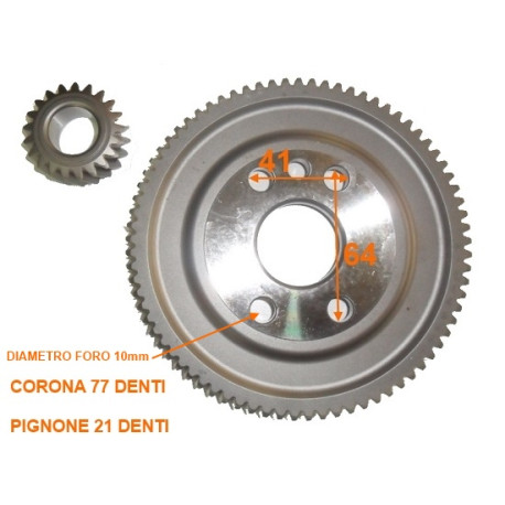 KIT CORONA Z77 PIGNONE Z21 1:11 RIDUTTORE STILFRENI BELLIER JDM LIGIER MICROCAR