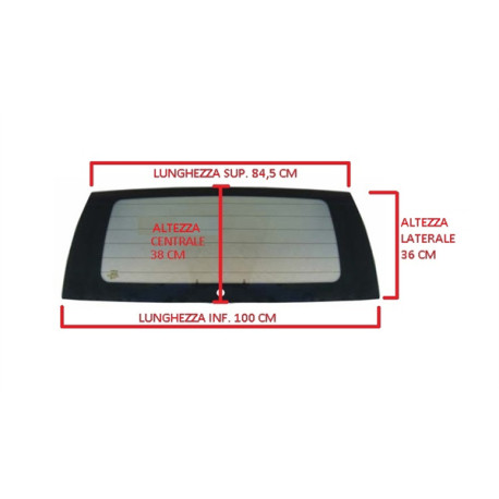 107429 HEATED TINTED REAR WINDSCREEN / CAR WINDOW JDM ABACA